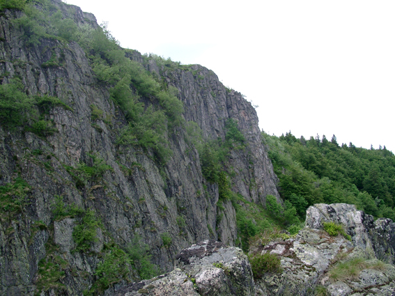 Paroi rocheuse du site natura 2000 des Hautes Vosges