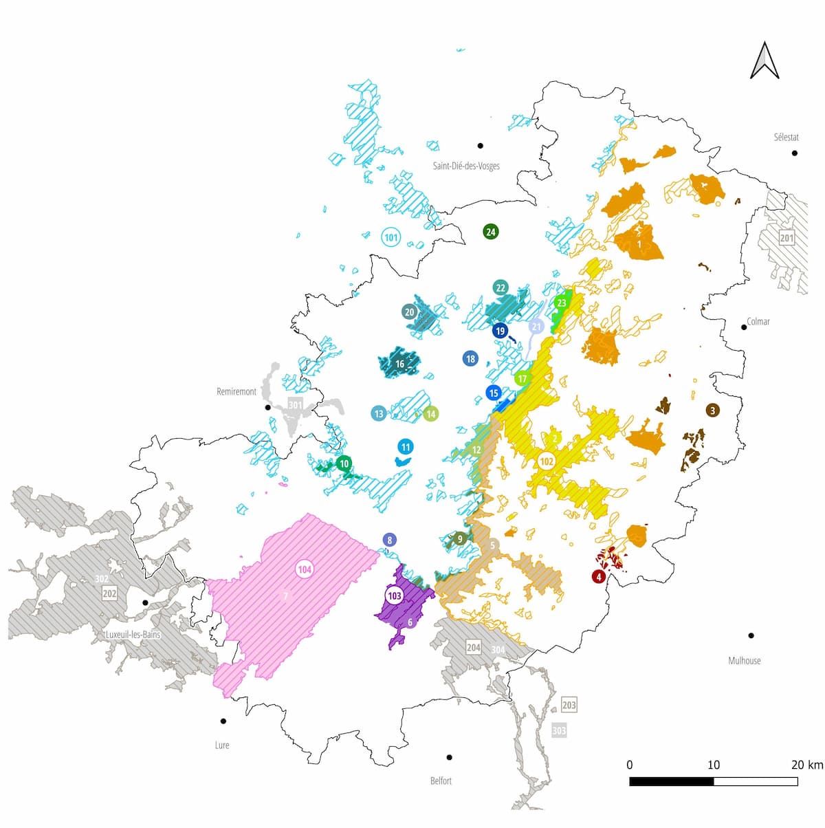 Carte des sites Natura 2000