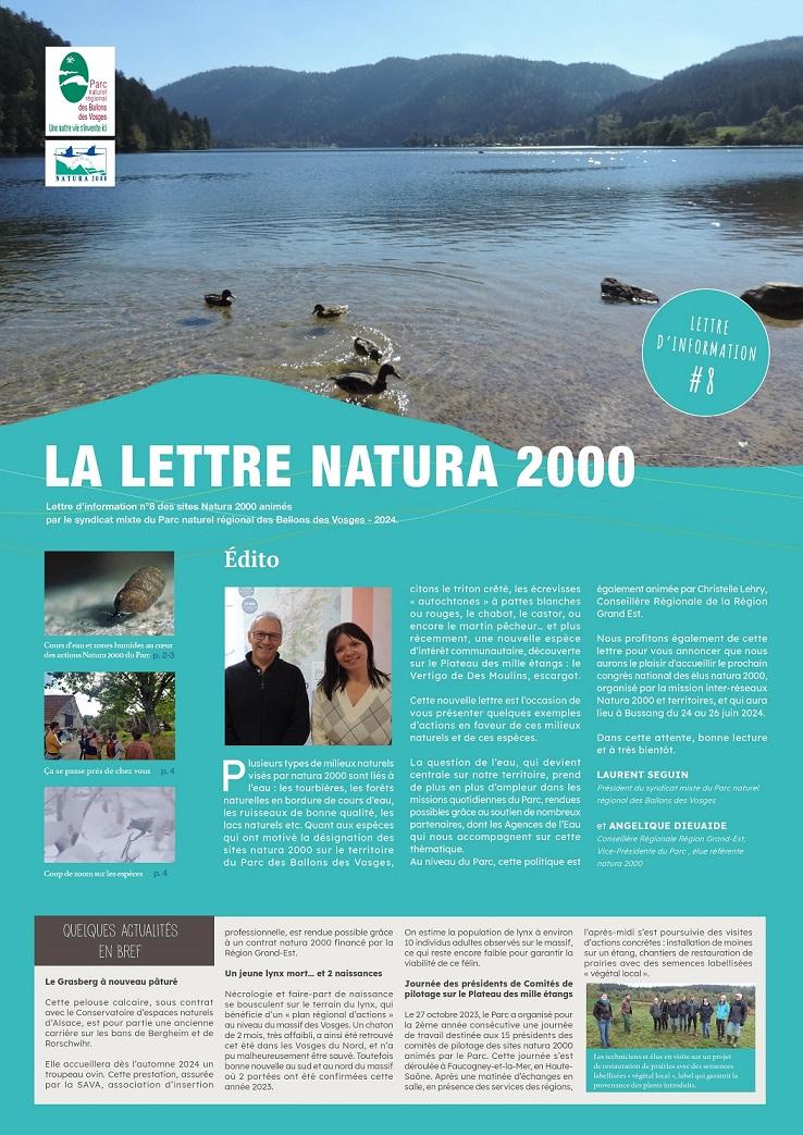 Page lettre natura 2000 édition 2024, PNRBV
